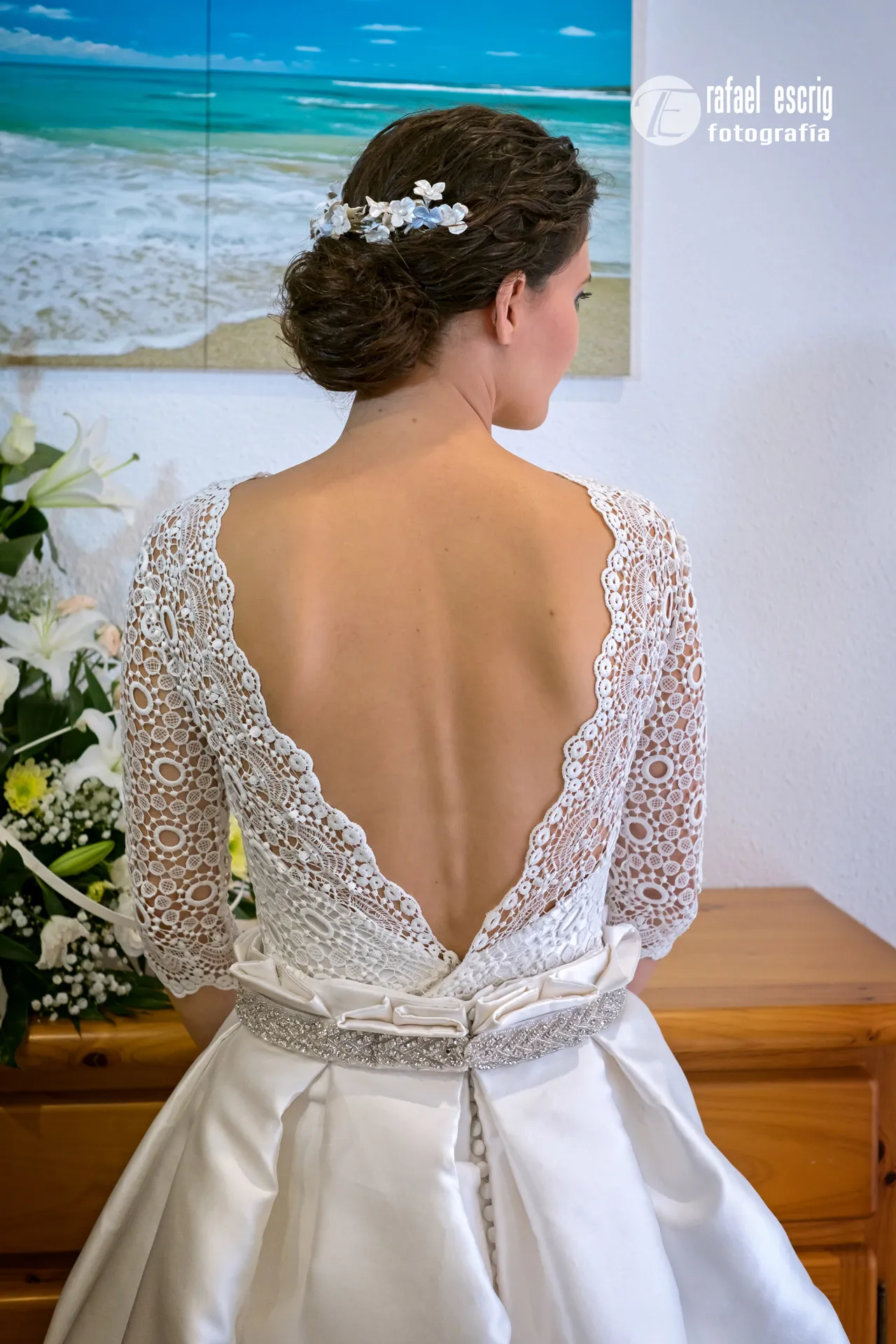 Noelia - Top de Encaje y Falda de Tul - Detalle 1 del vestido de novia