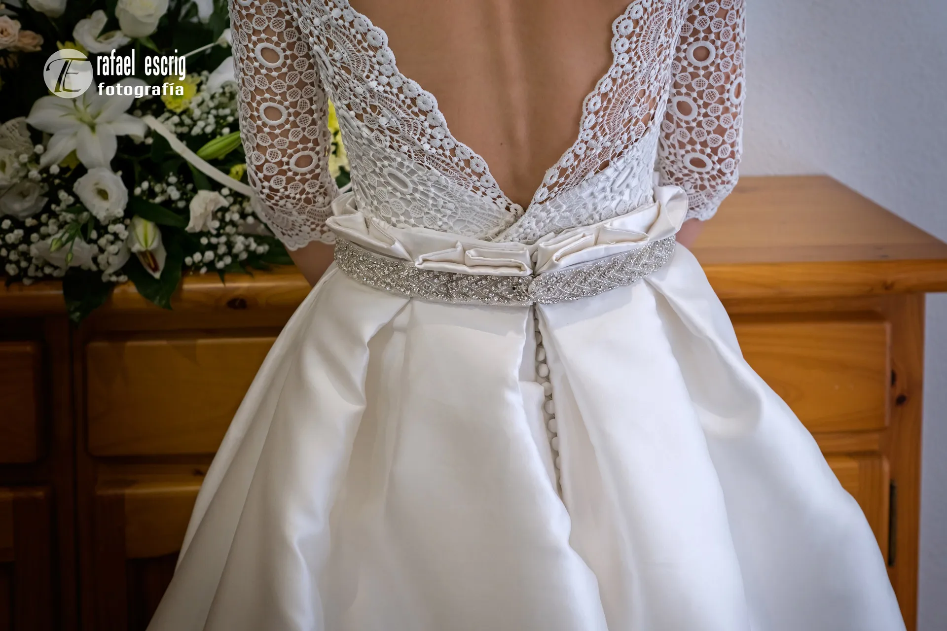 Noelia - Top de Encaje y Falda de Tul - Detalle 5 del vestido de novia